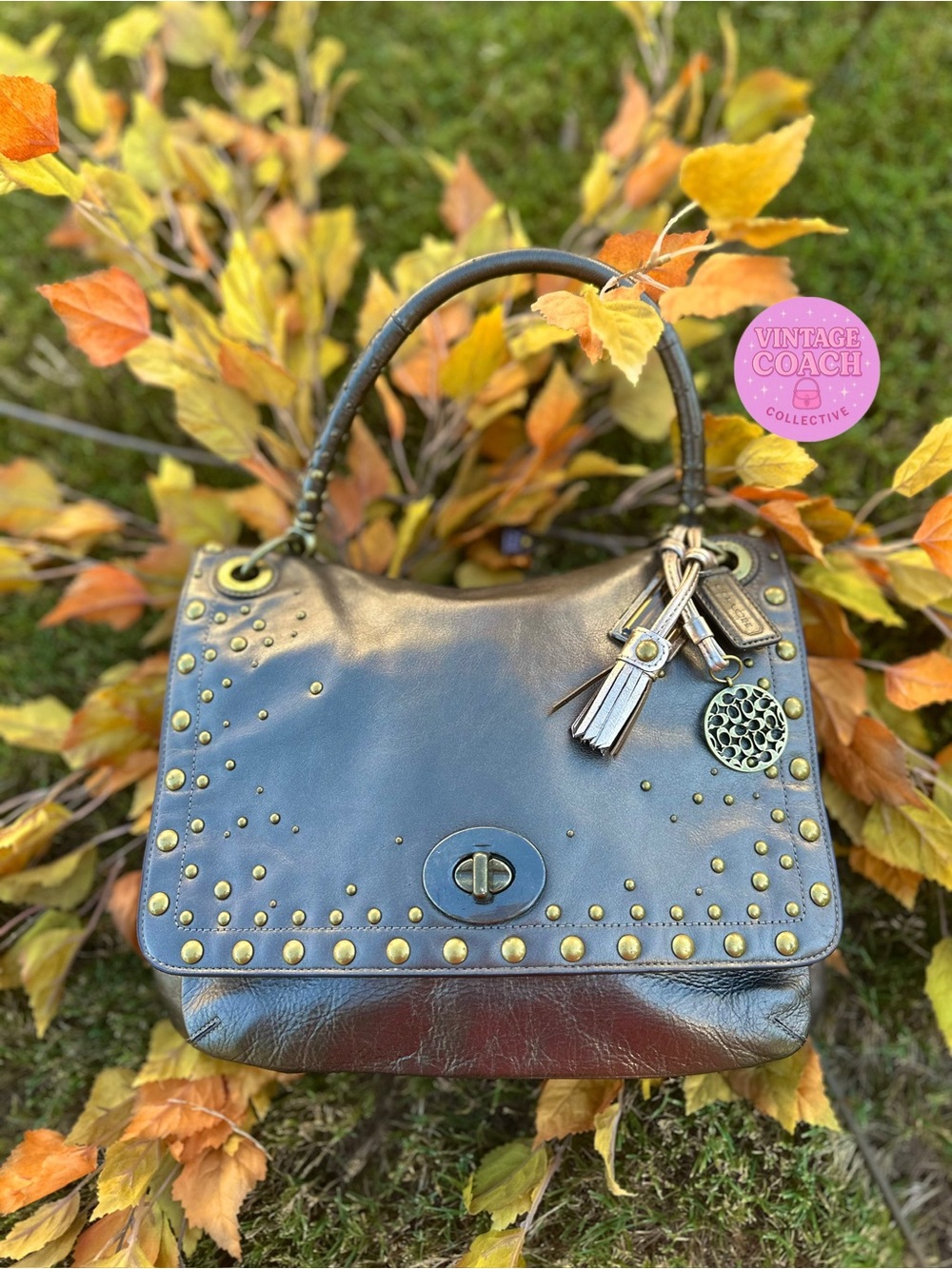 Rare coach turnlock shoulder bag